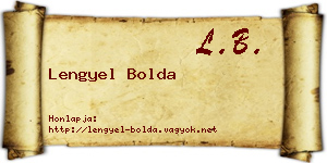 Lengyel Bolda névjegykártya